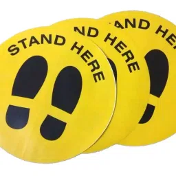 Add Gear PVC Round 150 Micron Stand Here Social Distancing Floor Decals (Pack Of 5 Pcs)-image-75