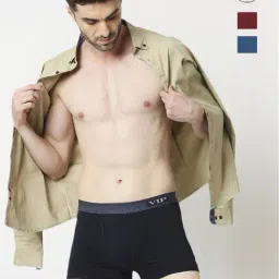 VIP Assorted Cotton Skinny Fit Trunks - Pack Of 2-image-50