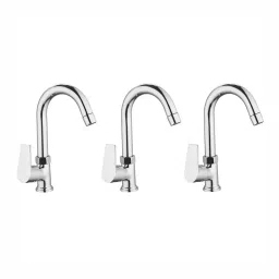 GENERIC Elixir Sink Tap Brass Chrome Finish Silver, FG1955 (Pack of 3)-18