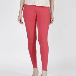 TWIN BIRDS Red Ankle Length Leggings-picture-44