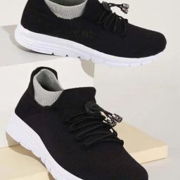 Fausto Men's Black Running Shoes-picture-36