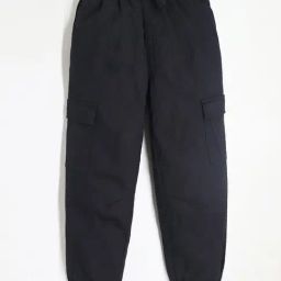 Cherry Crumble By Nitt Hyman Kids Black Solid Joggers-image-62