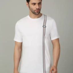 Louis Stitch White Cotton Regular Fit Striped T-Shirt-image-61