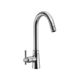 PLUMBER NETTO Wall Mounted Chrome Finish Swan Neck Tap with Swivel Spout, NTO-0103-39
