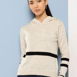 Chemistry Acrylic Striped Hooded Pullover-image-58