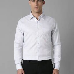 Louis Philippe White Slim fit Checks Formal Shirt-picture-34