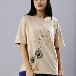 House Of RS Mushroom Floral Print Oversized T-Shirt-picture-5