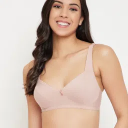 Clovia Beige Non Wired Non Padded Full Coverage Bra image 1