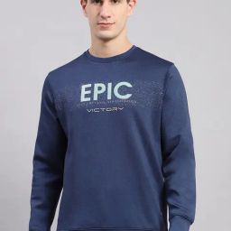 Monte Carlo Blue Regular Fit Printed Sweatshirt-picture-31