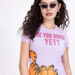 Kook N Keech Textured Garfield Printed T-shirt-image-12