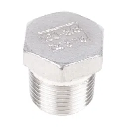RS PRO Stainless Steel Pipe Fitting Hexagon Plug 3/8 inch Male Model No 4993401-image-53
