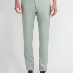 Arrow Green Slim Fit Trousers-picture-47