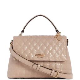 GUESS Taupe Quilted Satchel-image-26