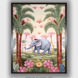 Indian Classic Art Multicolor Canvas Abstract Wall Art-image-97