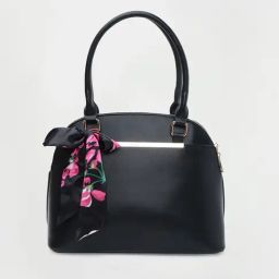 Code by Lifestyle Black Solid Shoulder Handbag-image-78