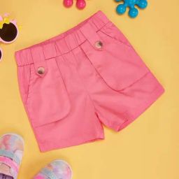 Pantaloons Baby Kids Pink Slim Fit Shorts-image-32