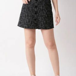 Globus Black & White Cotton Printed Skort-picture-9