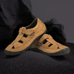 Woodland Men's Camel Fisherman Sandals-image-29