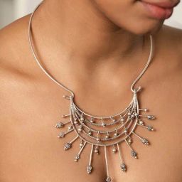 Shaya 92.5 Sterling Silver Antique Dimmas Special Occasion Necklace for Women-picture-45