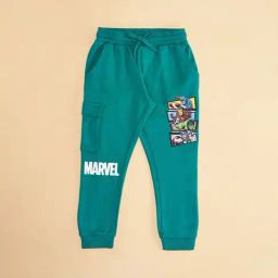 Pantaloons Junior Teal Printed Trackpants-image-54
