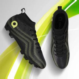 AIVIN Men's Pro Rattle Snake Black Football Shoes-image-68