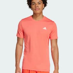 Adidas Red Slim Fit Sports T-Shirt-image-99