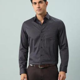 Arrow Purple Cotton Slim Fit Printed Shirt-image-55