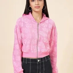 Coolsters by Pantaloons Kids Pink Cotton Floral Print Full Sleeves Sweatshirt-picture-19