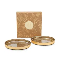 Pure Home and Living Solid Gold Glass Set of 2 Dessert Plates-image-29