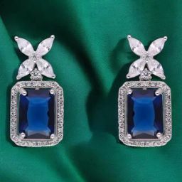 crash.club By CKC Blue Sapphire Drop Earrings-image-66