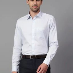 Cantabil Blue Regular Fit Checks Shirt-image-82