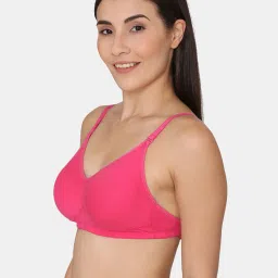 Zivame Fuchsia Non Wired Non Padded Full Coverage Bra image 3