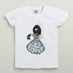 Zip Zap Zoop Girls White Regular Fit Embellished Top-image-52