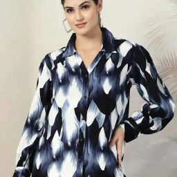 Melon By plusS Navy Printed Shirt-picture-0