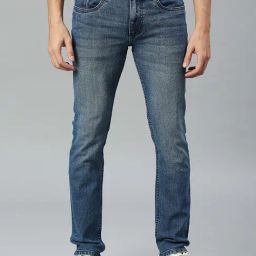 Thomas Scott Blue Slim Fit Heavily Washed Jeans-image-81