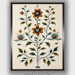 Indian Classic Art Multicolor Canvas Abstract Wall Art-30