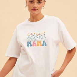 WOBE Women Floral Printed Round Neck Pure Cotton T-shirt-image-104