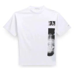 Calvin Klein Kids Bright White Cotton Graphic T-Shirt-picture-42