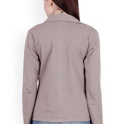 Cation Grey Solid Open Front Shrug image 3