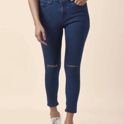 People by Pantaloons Blue Mid Rise Jeans-image-90
