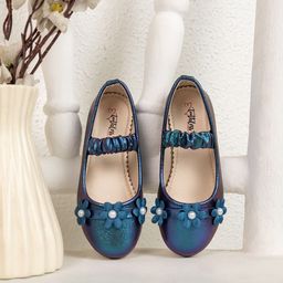 toothless Girls Metallic Blue Ballerinas-image-72