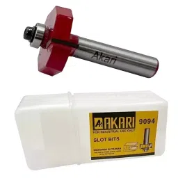 Akari 9094 8 mm Shank Red and Silver Metal Slot Bit, RB-49 (Pack of 100)-image-52
