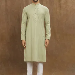 Arihant Rai Sinha Men Solid Silk Kurta with Churidar-image-18