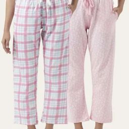 Dreamz by Pantaloons Pink White Cotton Printed Pyjamas-image-35