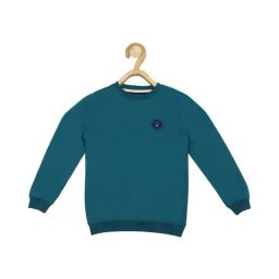Allen Solly Junior Dark Green Solid Full Sleeves Sweatshirt-picture-32
