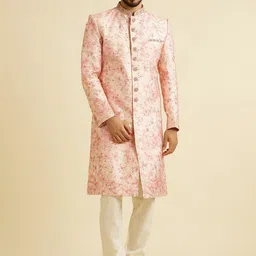 Manyavar Printed Self-Design Sherwani Set-image-71