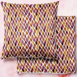 ArtzFolio Multicoloured Set of 2 Velvet Square Cushion Covers-19