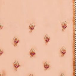 Geroo Jaipur Peach Embellished Saree With Unstitched Blouse image 4