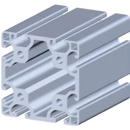 RS PRO Silver Aluminium Profile Strut, 80 x 80 mm, 8mm Groove, 3000mm Length Model No 8508509-19