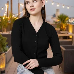 CORSICA Women Solid Cotton Rib Crop Top-picture-21